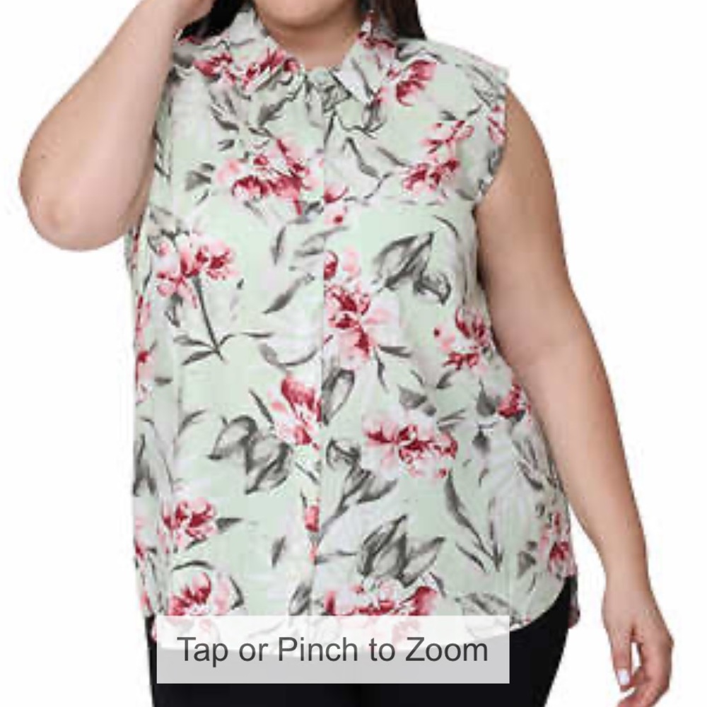 Nicole Miller linen blended sleeveless top